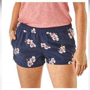 Patagonia Navy Floral Women's Barely Baggies Shorts